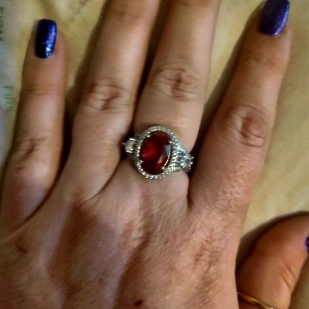 Sterling Silver Genuine Ruby Ring! - image 3